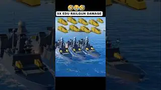 9X EDU RAILGUN Damage😂💥 | Modern Warships #shorts