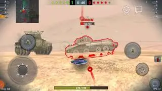 World of Tanks Blitz бой в пустуне против всех.