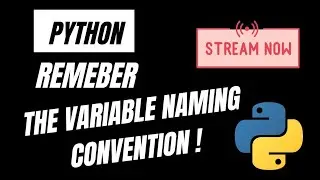 Remember the Important Variable Naming Conventions in Python!
