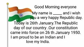 Republic day short speech for LKG,UKG students