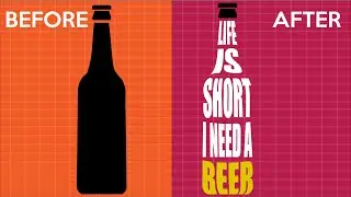 How To Make a Bottle typography. | Illustrator tutorial Episode 1