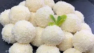 حلى ب مكونين فقط كرات جوز الهند 🥥 😍 dessert mit nur 2 zutaten💯