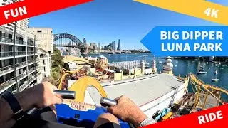 Luna Park Sydney Big Dipper POV 4K + Slow Mo - Best Roller Coasters