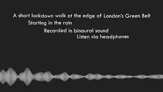 A Short Lockdown Walk on the Edge of the Green Belt - Recorded Binaurally - WEAR HEADPHONES