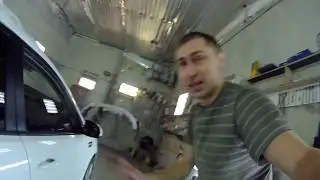 как снять ручку двери на киа рио