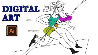 Digital Art Free Course Adobe Illustration (2023) Editing Draw Vector / Cartoon effects part 03