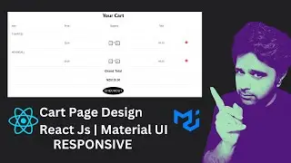 Responsive Cart Page Design with React Js and Material UI