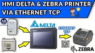 COMMUNICATE DELTA HMI & ZEBRA PRINTER VIA ETHERNET TCP // COMPACTLOGIX-MICROLOGIX
