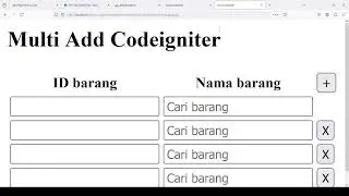 Codeigniter3 | Multiadd