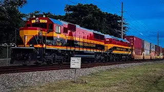 Cruzada de trenes con locomotoras #1867 y #1869