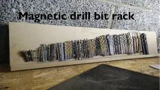 Magnetic drill bit storage rack