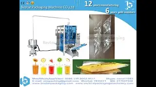 Cómo hacer una bolsa inclinada a 45° para jugo de salsa líquida con la máquina empacadora Bestar