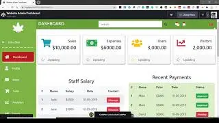 Web Admin Dashboard | How to create a Web Admin Dashboard | HTML 5 | CSS 3 | Bootstrap 4 | Website
