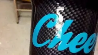 Capital High School - custom dipped Tumbler in carbon fiber, brushed metal decal. CHS Cheer