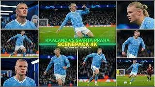 Erling Haaland vs Sparta Praha 2024 / RARE CLIPS ● SCENEPACK 4K TOPAZ
