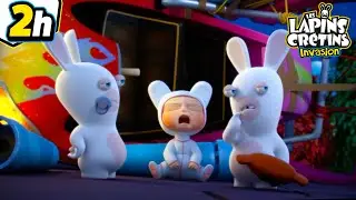 Les Lapins Crétins Invasion 🐰 - Les Lapins BabySitters - Compilation 2H | Nouveaux Episodes HD