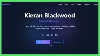 Fullstack Personal Portfolio Web Application || Django, Rest Framework, React