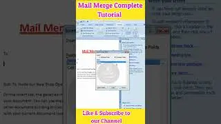 Mail Merge Complete Tutorial | 