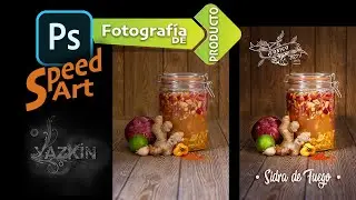 Fotografía de Producto #Sidra de fuego  #antes y después #Photoshop por Yazmin Torres #SpeedArt