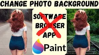 How to Remove  and change Background in  paint  | How create PNG sticker photo | By Techno Hide