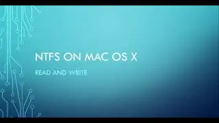 Add NTFS support for Mac OS - FREE