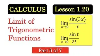 CALC1.20 Limit of Trigonometric Functions Part 5 [English subtitles]