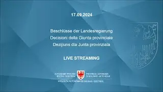 Decisioni della Giunta provinciale - 17.09.2024