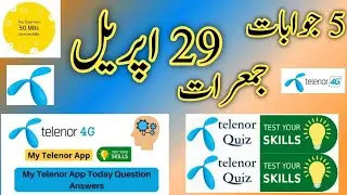 My Telenor Today Questions | 29 April 2021 Telenor Quiz | Test your Skills