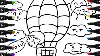 열기구를 그려보자| Let's draw a hot air balloon.