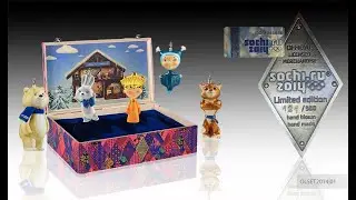 Талисманы Сочи 2014 Зимние игры VIP подарок Олимпийский набор елочных украшений Sochi 2014