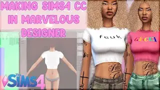 Making Sims 4 CC in Marvelous Designer !!!