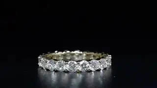 3 Carats Natural Round Cut Diamond Eternity Band