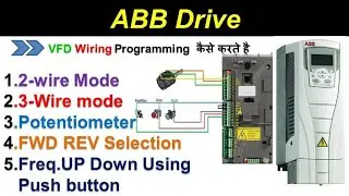 🔴 abb drive parameter setting | 2/3-Wire Mode | potentiometer | FWD REV 