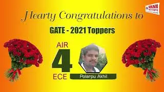 GATE 2021- EC AIR 4TH Ranker Testimonial | Polarpu Akhil | VANI INSTITUTE