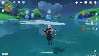 kazuha and cryo slimes
