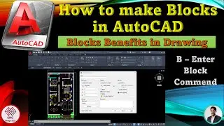 How to make and insert Blocks in AutoCAD | Block Creation and use AutoCAD Design Libraries |