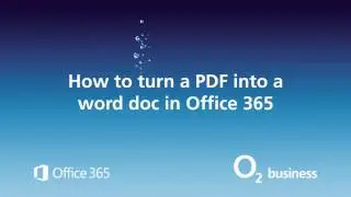 How to turn a PDF into a word doc in Office 365
