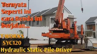 How T-WORKS Hydraulic Static Pile Driver Travelling?