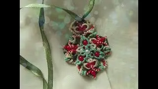 Вензеля фриволите.Часть 3.Брошь+ Подвеска.