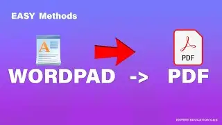 How to Convert WordPad To PDF File? || How do I convert a WordPad document? || By Hari Sir