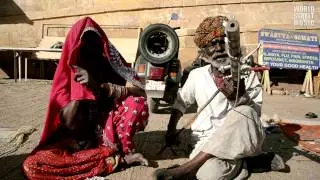 Indian Ravanahatha Street Musician