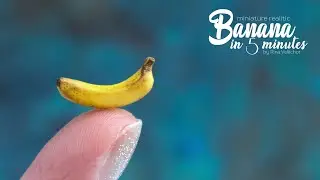 OMG! The most easy way to make miniature realistic banana 🍌 Polymer lcay tutorial