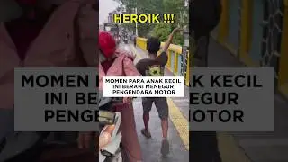 ANGKAT TOPI BUAT ANAK KECIL INI 👏 #shorts #beritaviral #trotoarjakarta #pengendaramotor