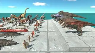 All T-rex Challenge vs Every Faction - Animal Revolt Battle Simulator