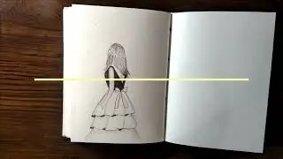How to draw a girl with beautiful dress- Back Side of girl drawing- Pencil Shading Drawing