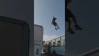 Freestyling at bus station 