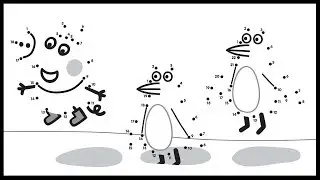 How to Draw Dot to Dot George and Pinguins Drawing and Coloring Learn Colors for Kids
