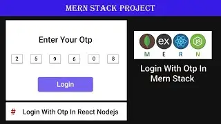Login With Otp In Mern Stack || Otp login with react nodejs || react login || nodejs 