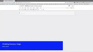 How To Model Inventory Usage