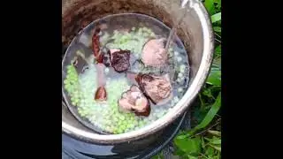 Simpleng Luto sa Bundok. #kiniing #smokemeat #vegetables #bukidlife